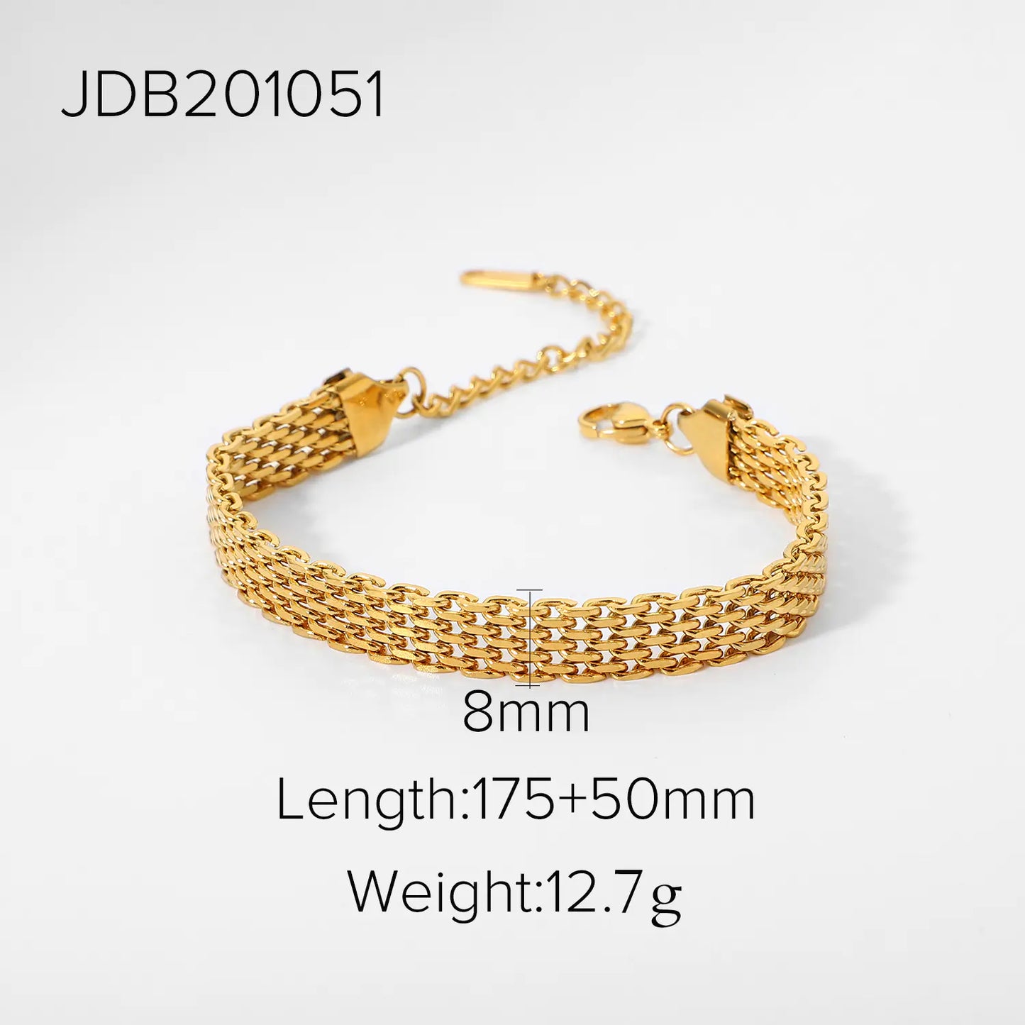 Stainless Steel Cuban Bracelet with Vintage Style for Women