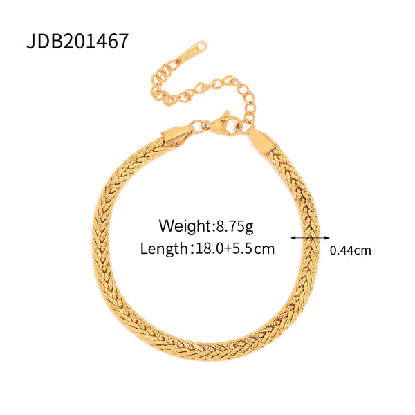 Stainless Steel Cuban Bracelet with Vintage Style for Women