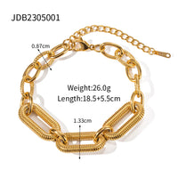 Stainless Steel Cuban Bracelet with Vintage Style for Women