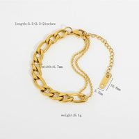Stainless Steel Cuban Bracelet with Vintage Style for Women