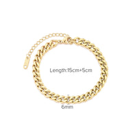 Stainless Steel Cuban Bracelet with Vintage Style for Women