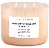 Raspberry Strawberry Vanilla Candle - Natural Soy Wax